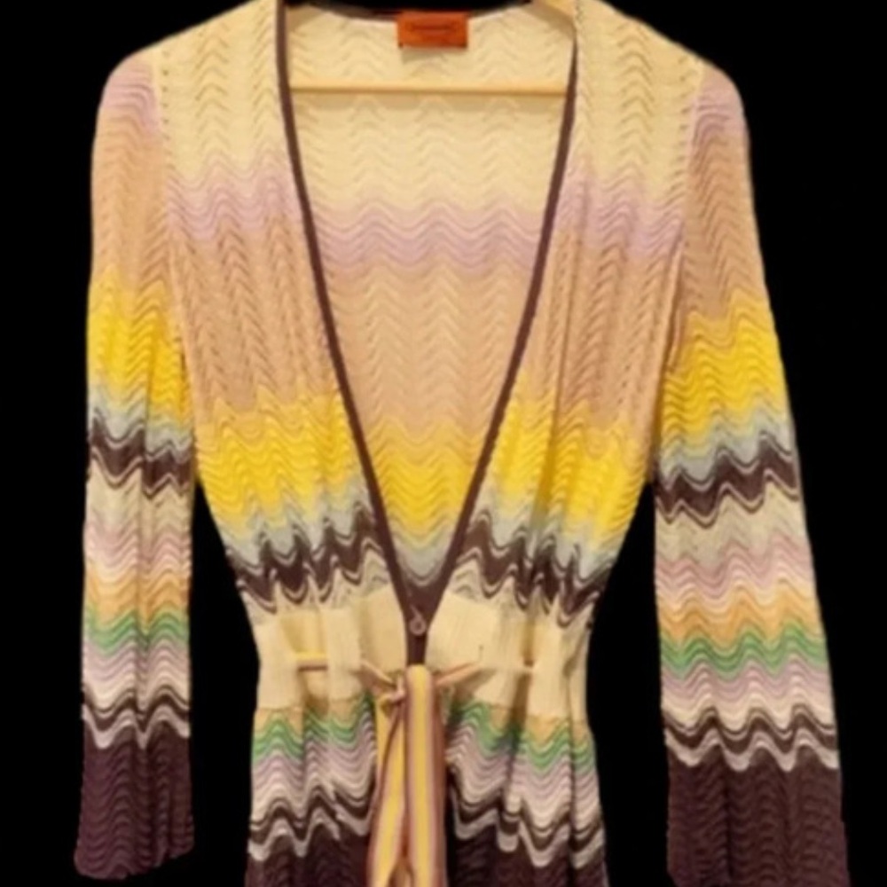 Missoni Yellow Chevron Cardigan